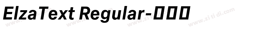 ElzaText Regular字体转换